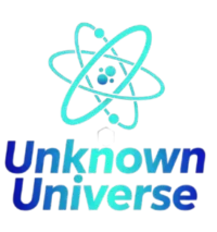 New The Unknown Universe blog logo featuring a blue atomic symbol above the site name in a light blue and purple gradient font.